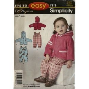 Simplicity 2124 Sewing Pattern - Girls' Toddler Romper & Hoodie